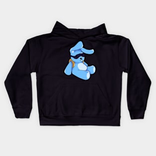 Cute Cartoon Blue Bunny Kids Hoodie